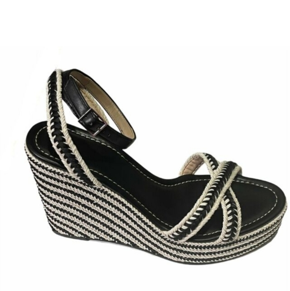 BP. Gabby Woven Wedge Sandal - Black - Picture 5 of 8